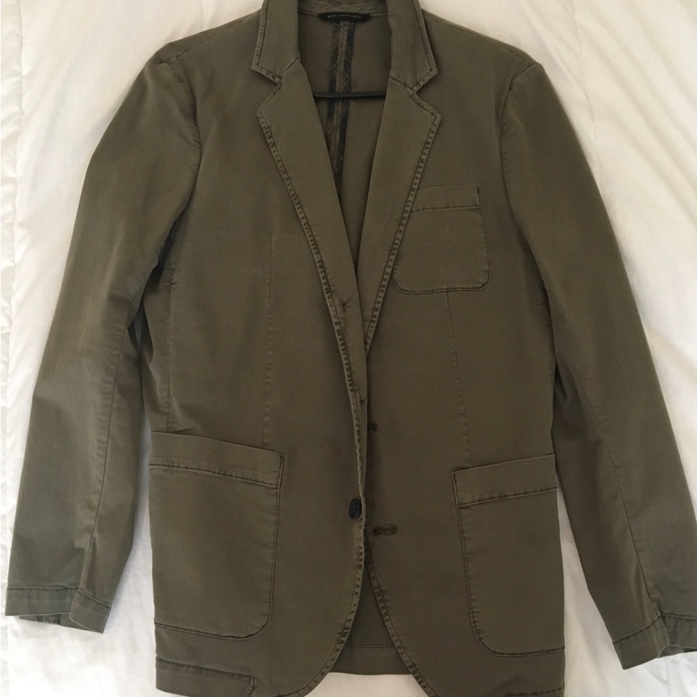 Banana republic mens size 40 army green khaki blazer casual $50